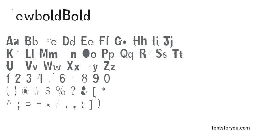Schriftart NewboldBold – Alphabet, Zahlen, spezielle Symbole