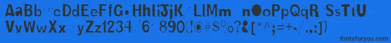 NewboldBold Font – Black Fonts on Blue Background