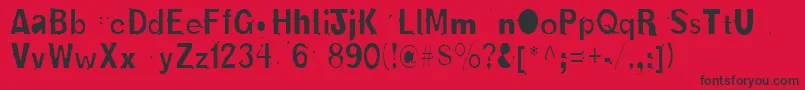 NewboldBold Font – Black Fonts on Red Background