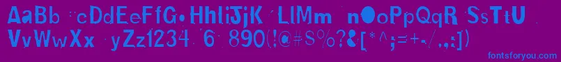 NewboldBold Font – Blue Fonts on Purple Background