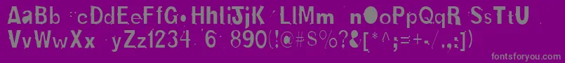 フォントNewboldBold – 紫の背景に灰色の文字