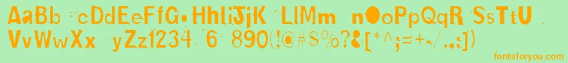 NewboldBold Font – Orange Fonts on Green Background