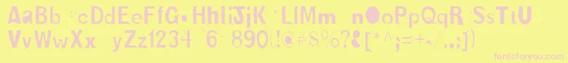 NewboldBold Font – Pink Fonts on Yellow Background