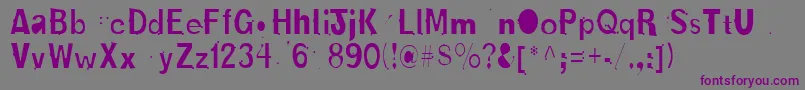 NewboldBold-fontti – violetit fontit harmaalla taustalla