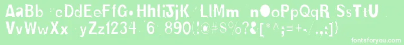 NewboldBold Font – White Fonts on Green Background