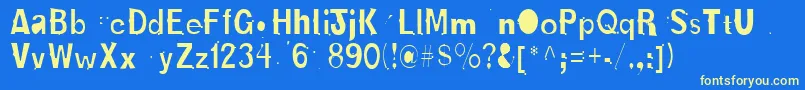 NewboldBold Font – Yellow Fonts on Blue Background