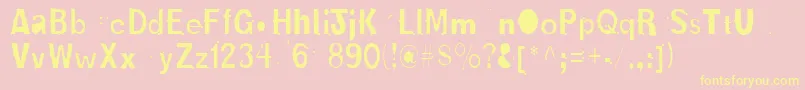 NewboldBold Font – Yellow Fonts on Pink Background