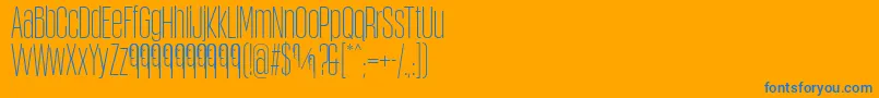 フォントObcecadaSansFfp – オレンジの背景に青い文字