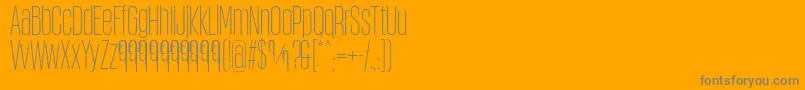 ObcecadaSansFfp-Schriftart – Graue Schriften auf orangefarbenem Hintergrund