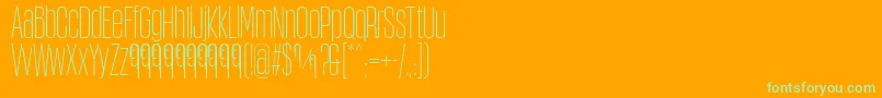 ObcecadaSansFfp Font – Green Fonts on Orange Background