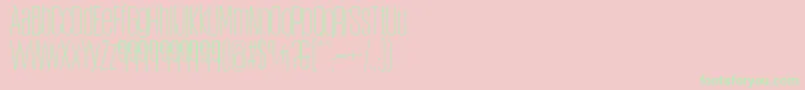 ObcecadaSansFfp-Schriftart – Grüne Schriften auf rosa Hintergrund