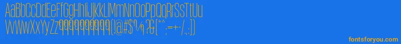 ObcecadaSansFfp Font – Orange Fonts on Blue Background