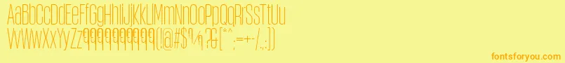 ObcecadaSansFfp Font – Orange Fonts on Yellow Background