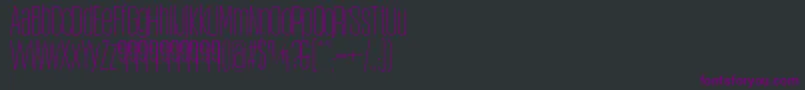 ObcecadaSansFfp-fontti – violetit fontit mustalla taustalla