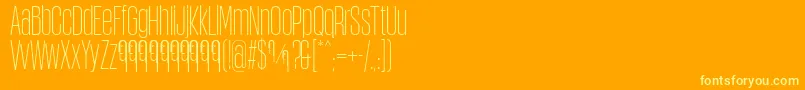 Шрифт ObcecadaSansFfp – жёлтые шрифты на оранжевом фоне
