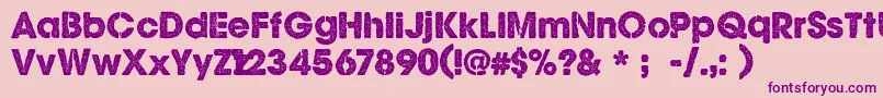 CfghoststoriesRegular Font – Purple Fonts on Pink Background