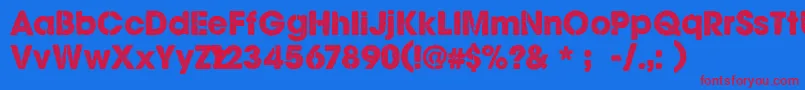 CfghoststoriesRegular Font – Red Fonts on Blue Background