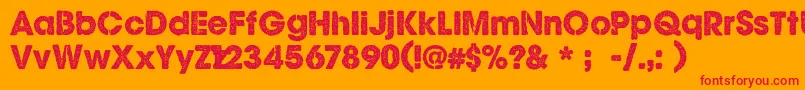フォントCfghoststoriesRegular – オレンジの背景に赤い文字