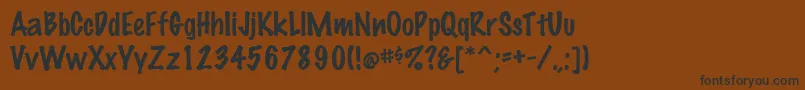 MarkingpenRegular Font – Black Fonts on Brown Background