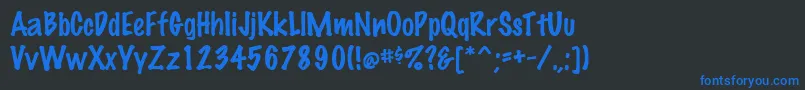 More about MarkingpenRegular Font MarkingpenRegular Font – Blue Fonts on Black Background
