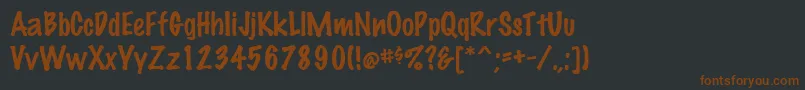 MarkingpenRegular Font – Brown Fonts on Black Background