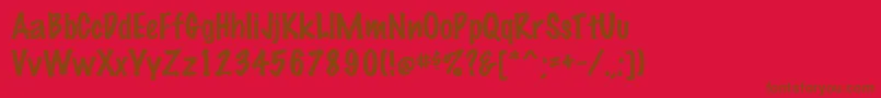 MarkingpenRegular Font – Brown Fonts on Red Background