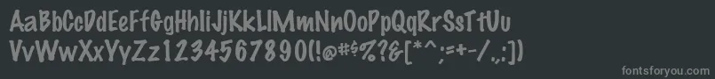 MarkingpenRegular Font – Gray Fonts on Black Background
