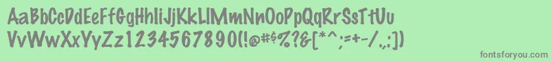 MarkingpenRegular Font – Gray Fonts on Green Background