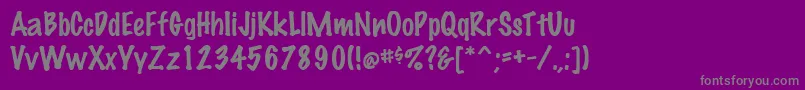 フォントMarkingpenRegular – 紫の背景に灰色の文字