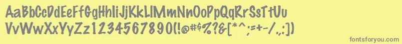 フォントMarkingpenRegular – 黄色の背景に灰色の文字