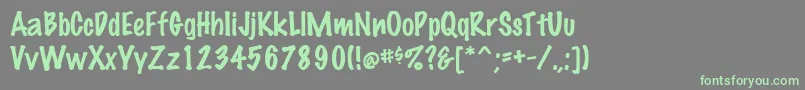 MarkingpenRegular Font – Green Fonts on Gray Background