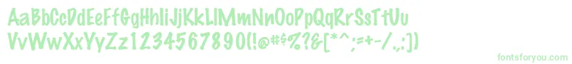 MarkingpenRegular Font – Green Fonts on White Background