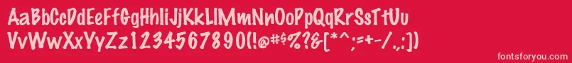 MarkingpenRegular Font – Pink Fonts on Red Background