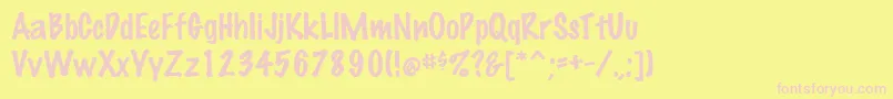 MarkingpenRegular Font – Pink Fonts on Yellow Background