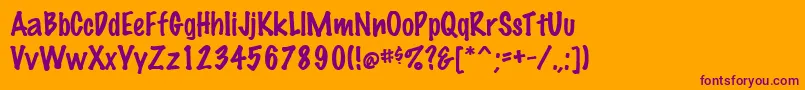 MarkingpenRegular Font – Purple Fonts on Orange Background