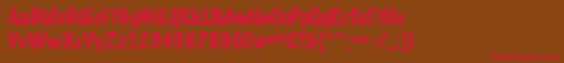MarkingpenRegular Font – Red Fonts on Brown Background