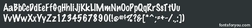 MarkingpenRegular Font – White Fonts on Black Background