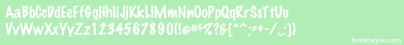フォントMarkingpenRegular – 緑の背景に白い文字