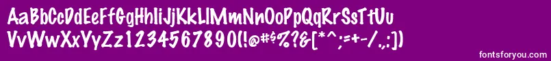 MarkingpenRegular Font – White Fonts on Purple Background