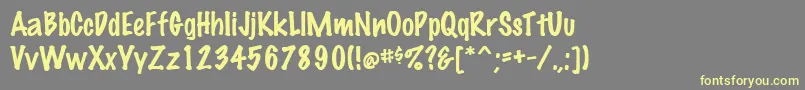 MarkingpenRegular Font – Yellow Fonts on Gray Background