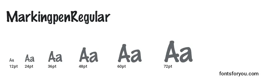 MarkingpenRegular Font Sizes