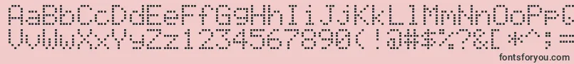 AlphanumericLcd Font – Black Fonts on Pink Background