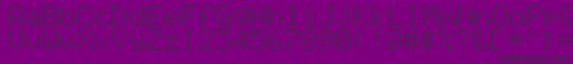 AlphanumericLcd Font – Black Fonts on Purple Background