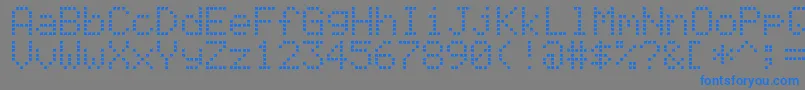 AlphanumericLcd Font – Blue Fonts on Gray Background