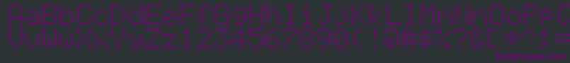 fuente AlphanumericLcd – Fuentes Moradas Sobre Fondo Negro