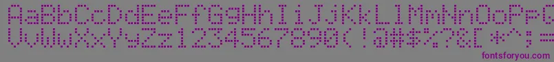 Czcionka AlphanumericLcd – fioletowe czcionki na szarym tle