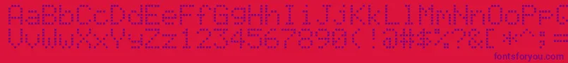 AlphanumericLcd Font – Purple Fonts on Red Background