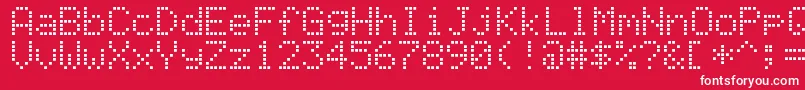 AlphanumericLcd Font – White Fonts on Red Background