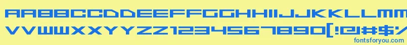 SpaceSuperstars Font – Blue Fonts on Yellow Background