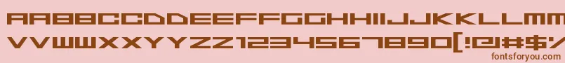 SpaceSuperstars-Schriftart – Braune Schriften auf rosa Hintergrund